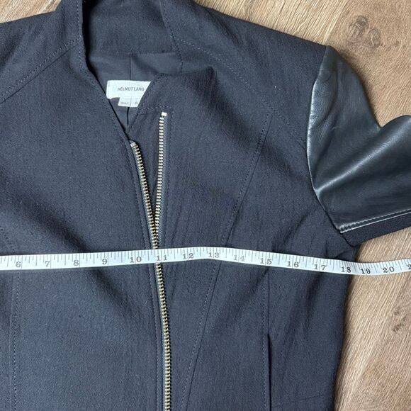 Helmut Lang | Lamb Leather and Wool Eon Biker Jacket - Picture 7 of 12